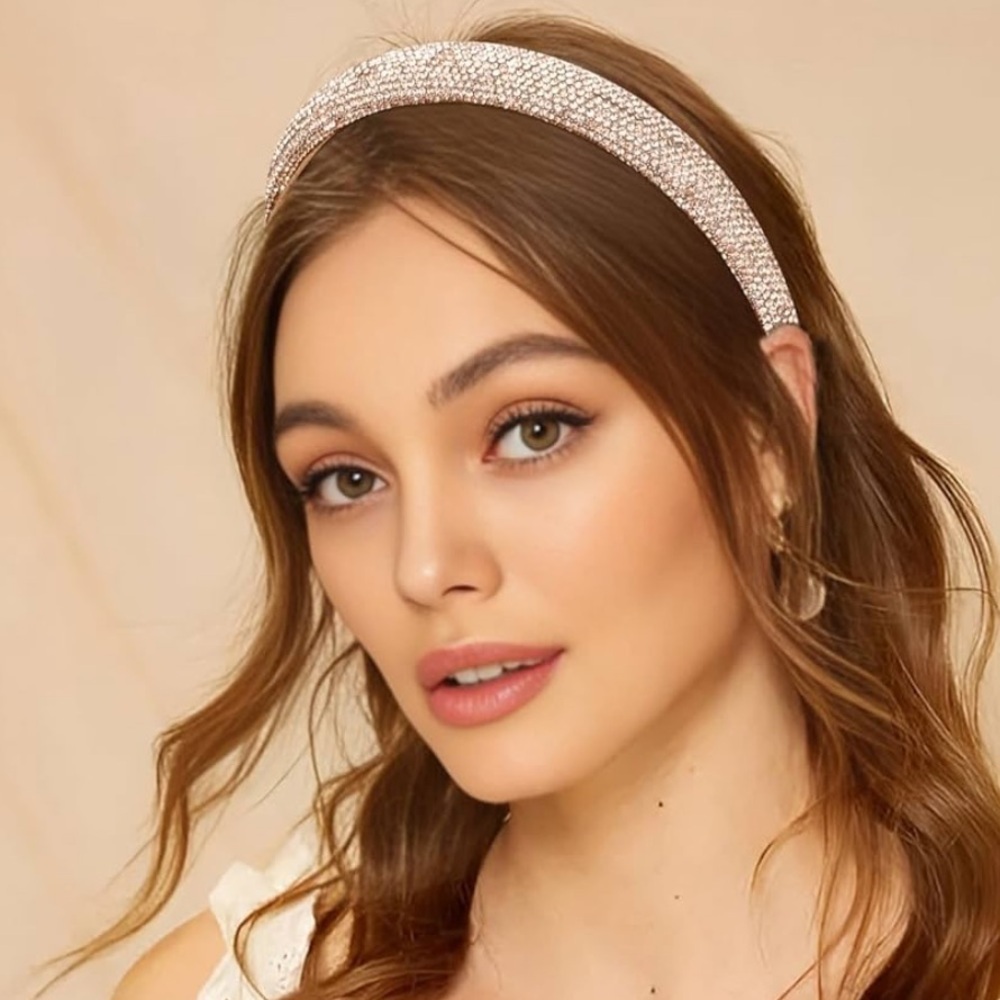 2pcs Rhinestone Headbands Women Sparkly Bling Headbands Black and Multicolor - Picture 4 of 13